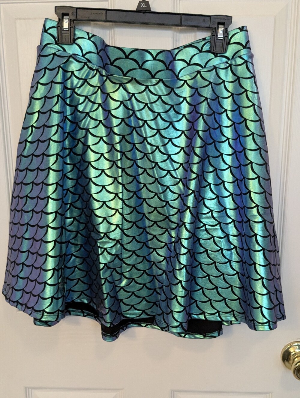 Disney The Little Mermaid Skater Skirt - Scuba Shiny Scale Multi